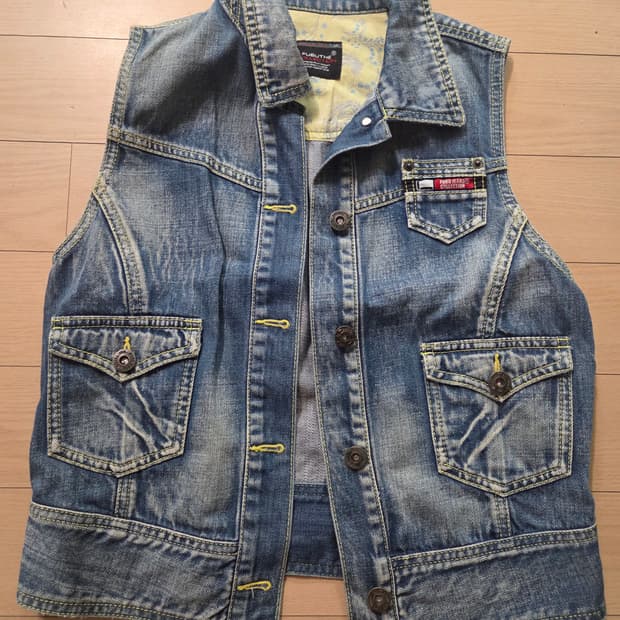 Fubu 후부 데님 단추 베스트 M사이즈