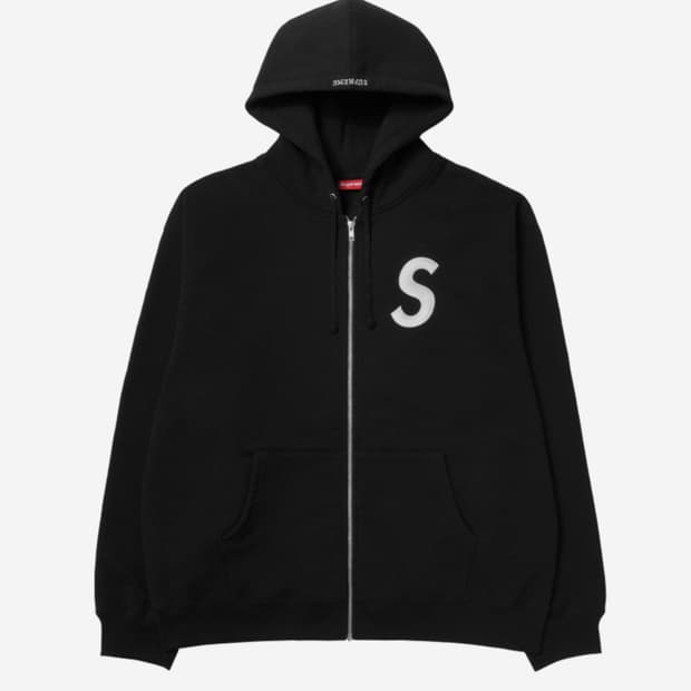 Supreme S Logo Zip Up Hooded Sweatshirt 