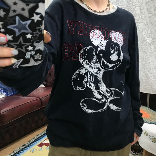 ASK 에스크 미키마우스 프린팅 롱슬리브 