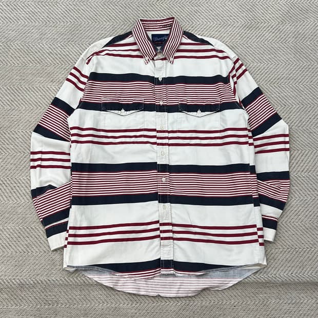 랭글러 스트라이프 워크셔츠 r3378