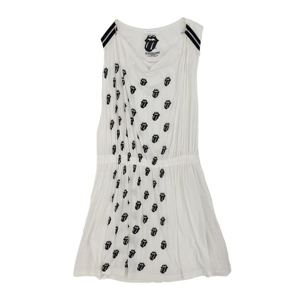 Rolling Stones Tongue Gathered Dress