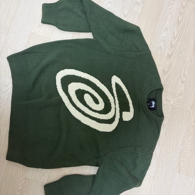 스투시 컬리 s 니트 그린 L사이즈