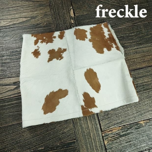 [프레클] 리얼 카프 헤어 송치 레더 로우라이즈 미니스커트 M19565