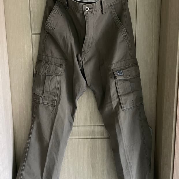 리바이스 카고 와이드 카키 그레이 워크 팬츠