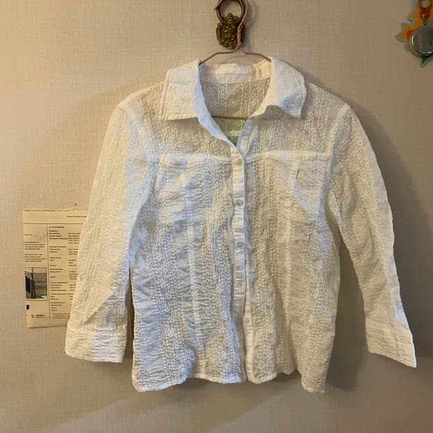 레이스 7부 블라우스