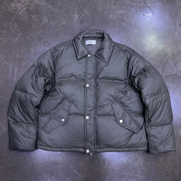 키뮤어 카라 숏 다운 패딩점퍼 카키 L