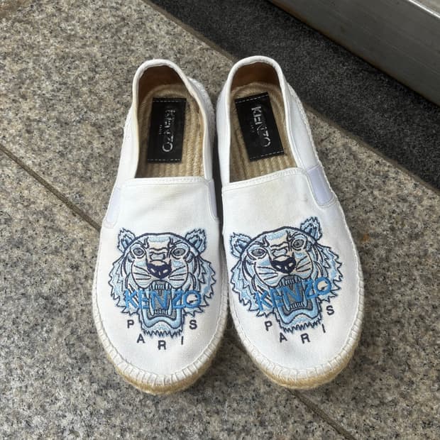 KENZO 타이거 자수 에스파드리유 슬립온