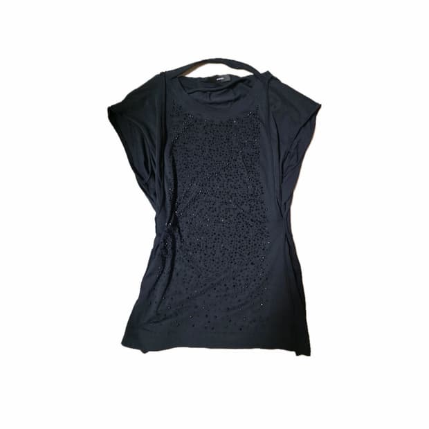 Diesel 디젤 블랙 큐빅 티셔츠 