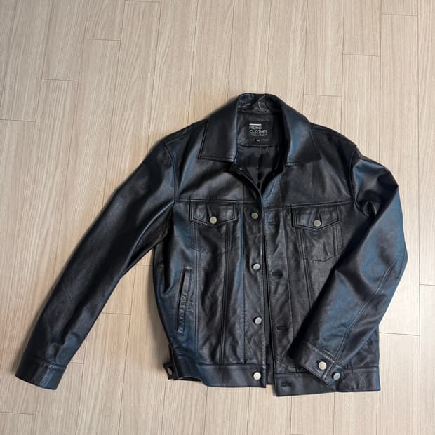 이태리 양가죽 레더 트러커 자켓 100(L)