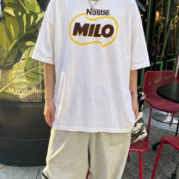 nestle Milo 빈티지 반팔 티셔츠