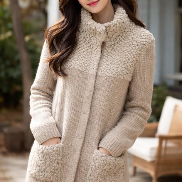 SJSJ 포근  알파카 니트 가디건