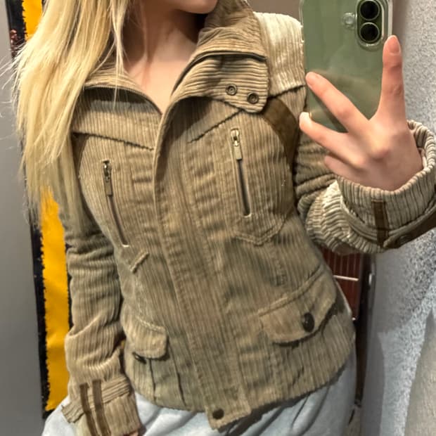 코듀로이 디테일 빈티지자켓