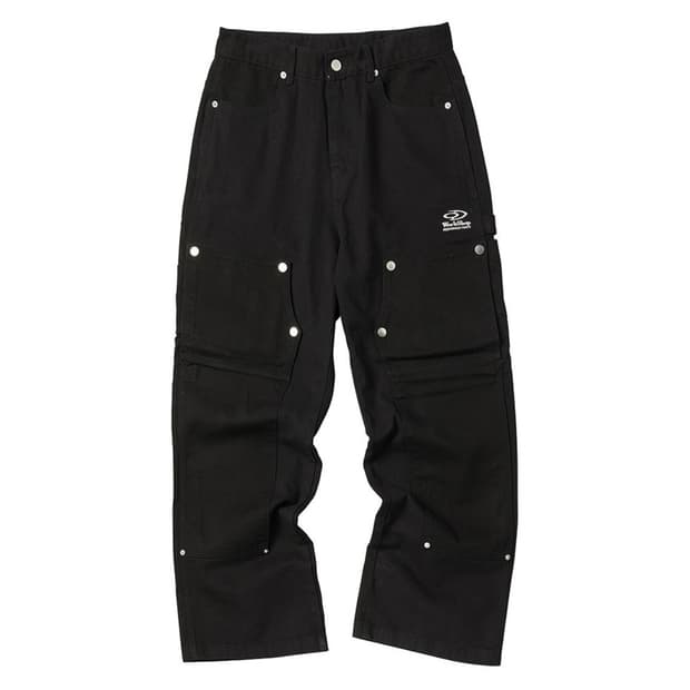 카펜터 데님 팬츠 블랙