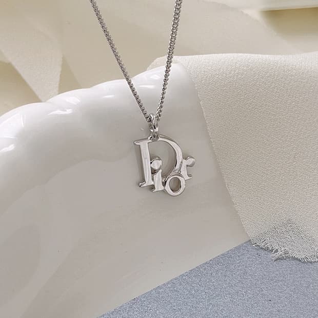 빈티지 디올 오블리크 목걸이