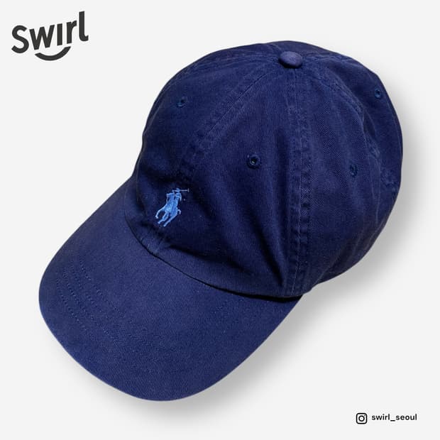🌊Polo pony logo Navy ball cap