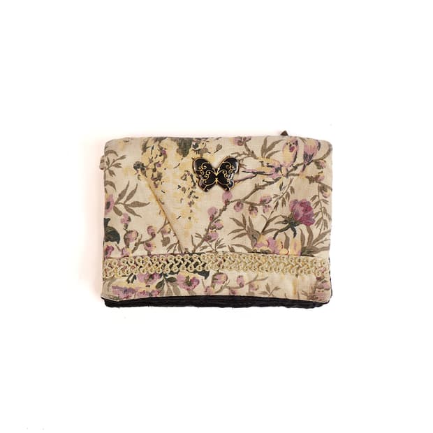 [ANNA SUI] 플라워 패턴 버터플라이 코튼 월렛