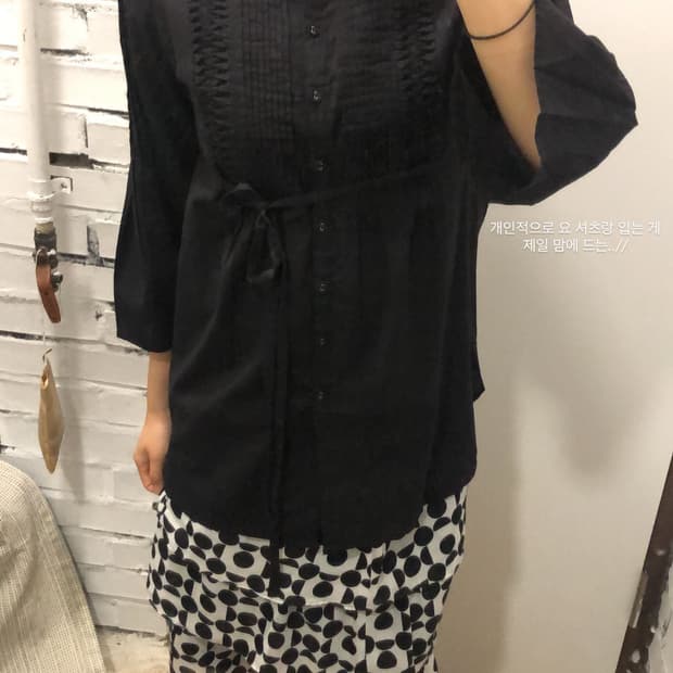 도트 캉캉 미디스커트