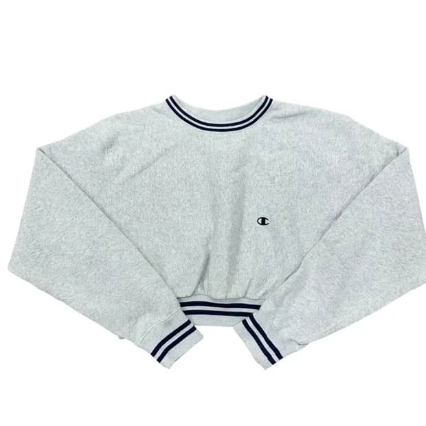 챔피온 리버스위브 크롭 맨투맨