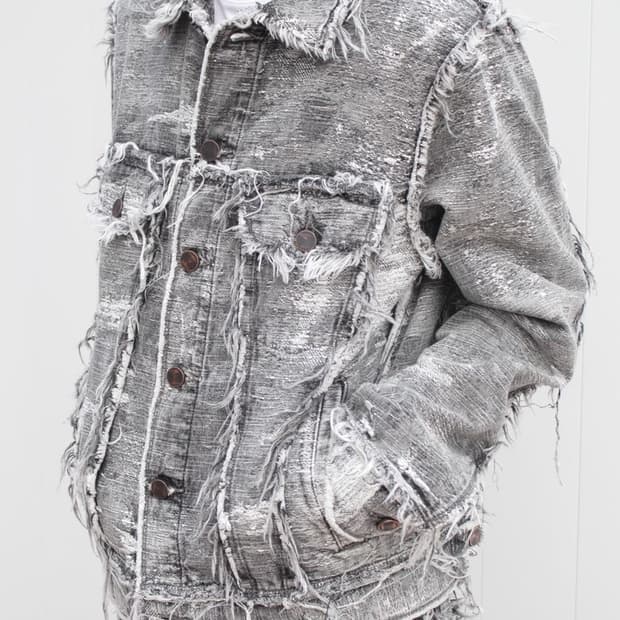 새상품 TAAKK 3rd 데님자켓 케미컬블랙 2size