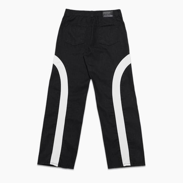 에드 와이드 데님 온 더 스트릿 블랙(화이트) L