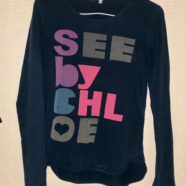 See by chloe 씨바이 끌로에 딱붙 긴팔티 갸루 유넥 