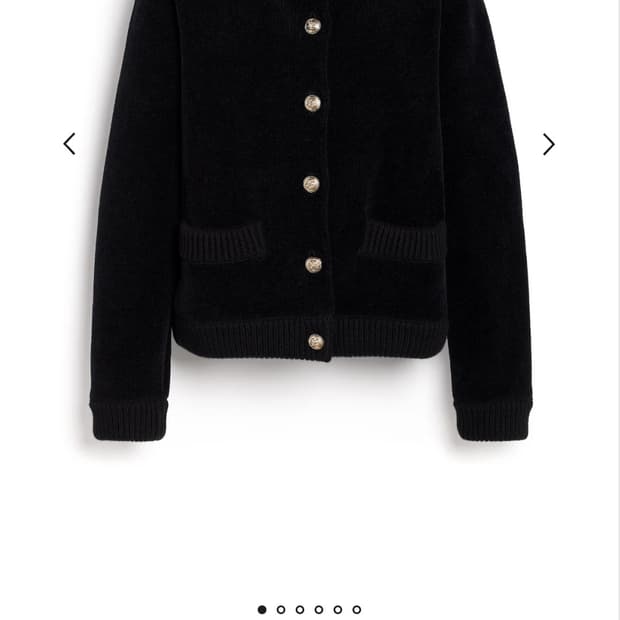 (정품)샤넬 배리 BARRIE 블랙 벨벳캐시미어 자켓가디건