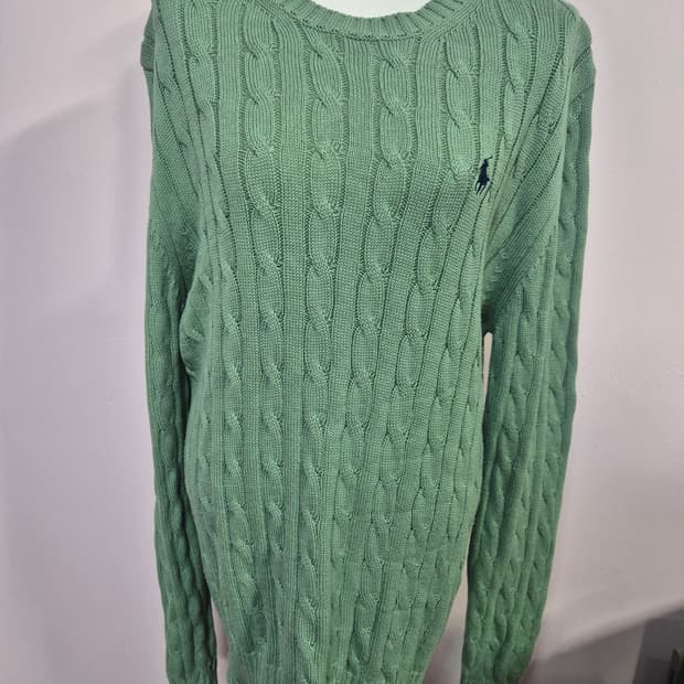 폴로 랄프로렌 케이블 니트 그린