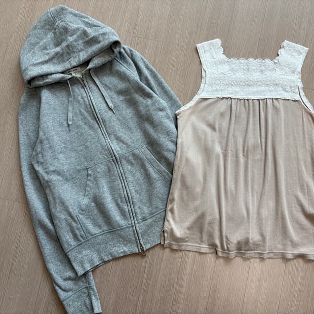 사만사모스 자수나시+글로벌워크 후드집업