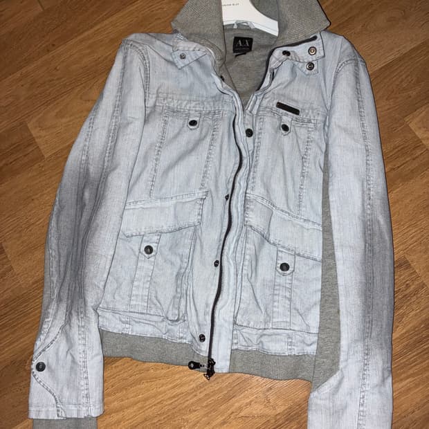 알마니익스체인지 스웻 밀리터리 자켓 M