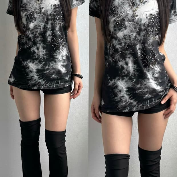 Vintage Tie-Dye Cubic Top