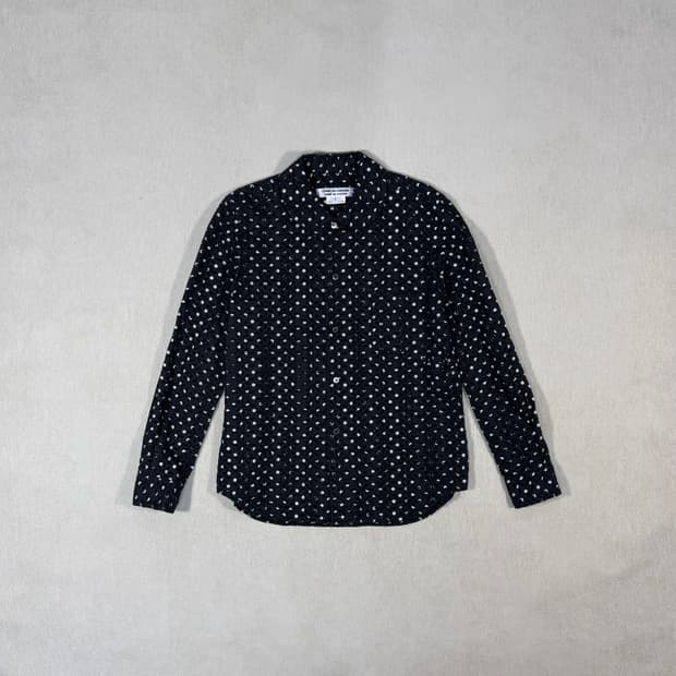 Flower polka dot shirt jacket