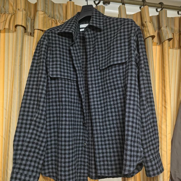 아워셀브스25fw 깅엄체크 차콜 1사이즈