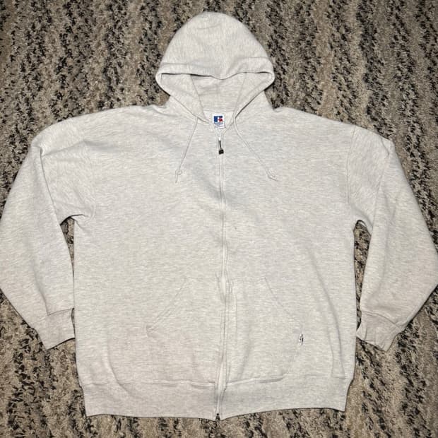 90s usa 러셀 후드집업 그레이 XL