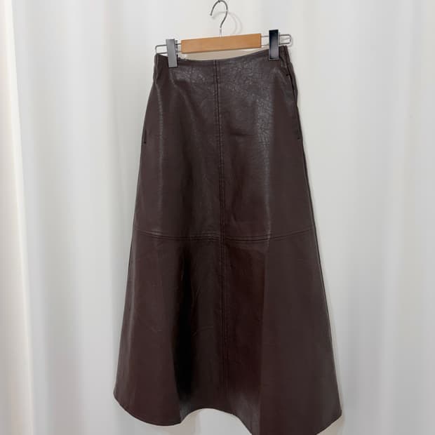 vintage fake leather skirt