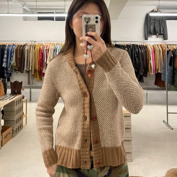 BEAMS BOY shawl collar cardigan 숄카라 가디건