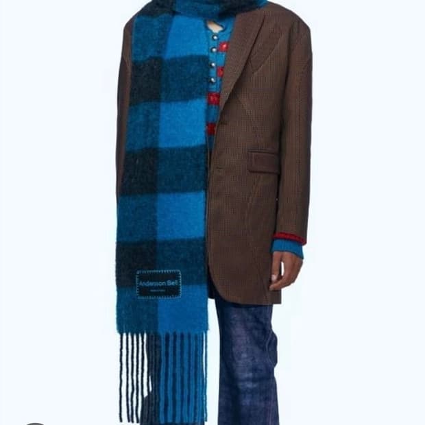 앤더슨벨 빅 체크 머플러