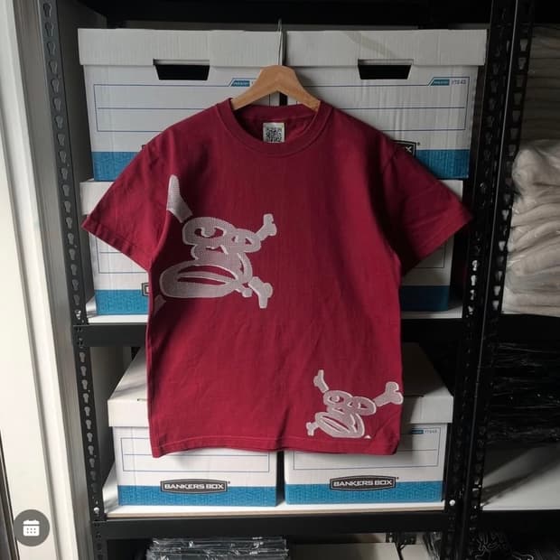 보이롱페이스 BLF OG Skull Logo T-shirts 버건디
