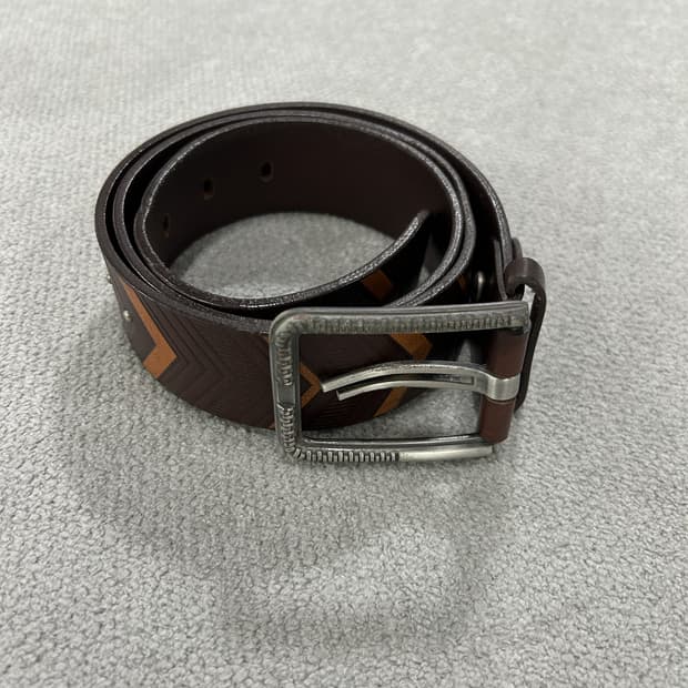 에비수 EVISU 가죽 벨트 브라운