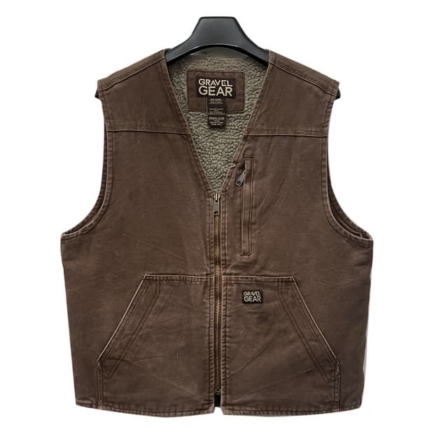 USA Gravel Gear 셰르파 덕 캔버스 워크 베스트 조끼 L