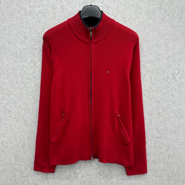 95 타미힐피거 남자 니트집업