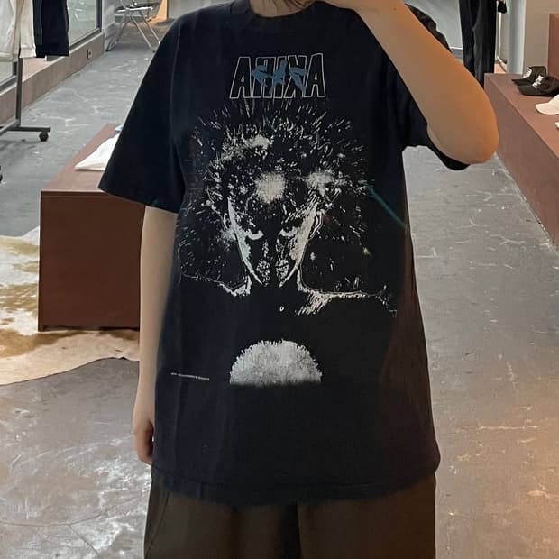 빈티지 아키라 테마 그래픽 반팔 H2543