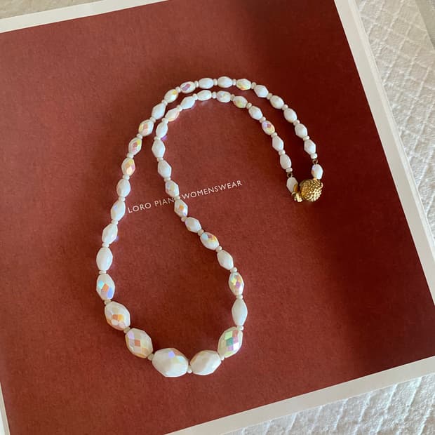 빈티지 오로라 비즈 목걸이