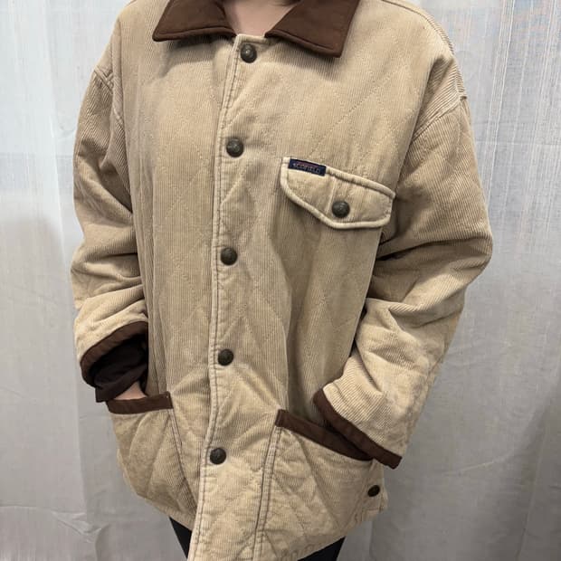 SCOFIELD 코듀로이 퀼팅 워크 자켓