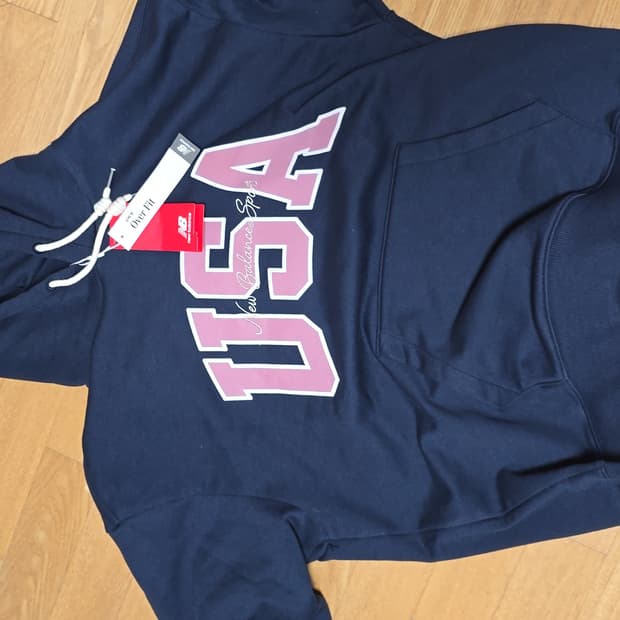 뉴발란스 usa 네이비 후드티 L사이즈