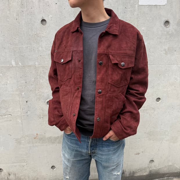 망고 고트스킨 스웨이드 레더자켓