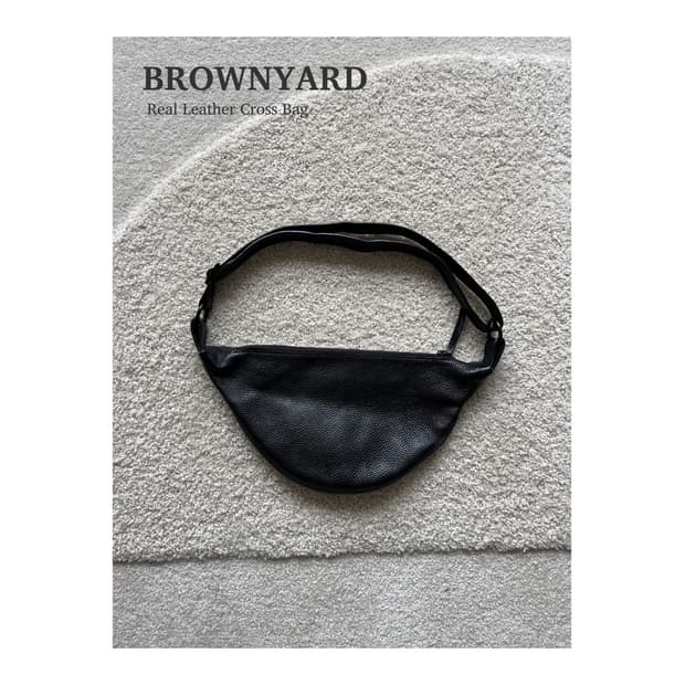 브라운야드 리얼 레더 크로스백
