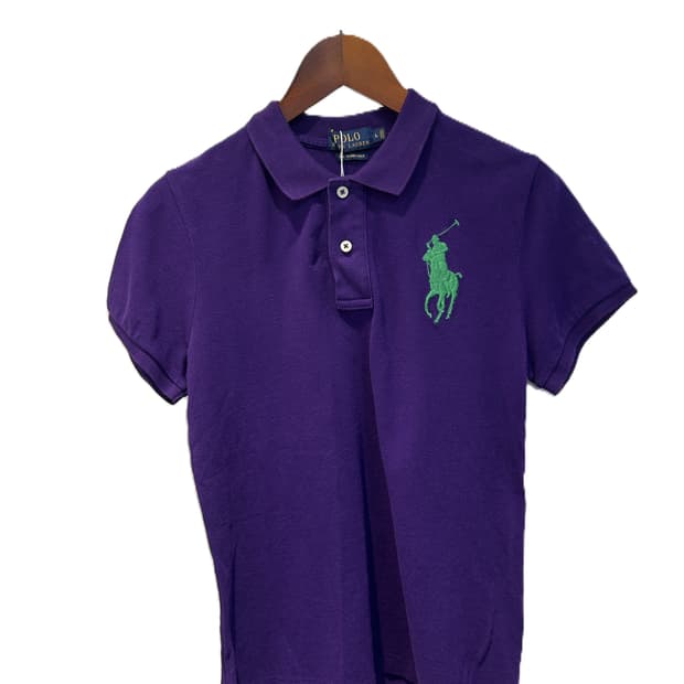 폴로 랄프 로렌 빅 포니 메시 폴로 셔츠 퍼플