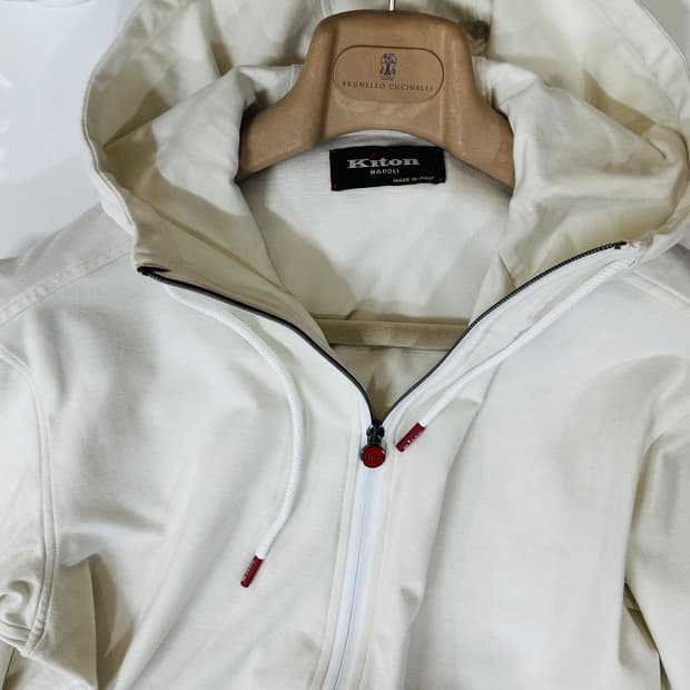 키톤 나폴리 아이보리 후드 집업 새상품