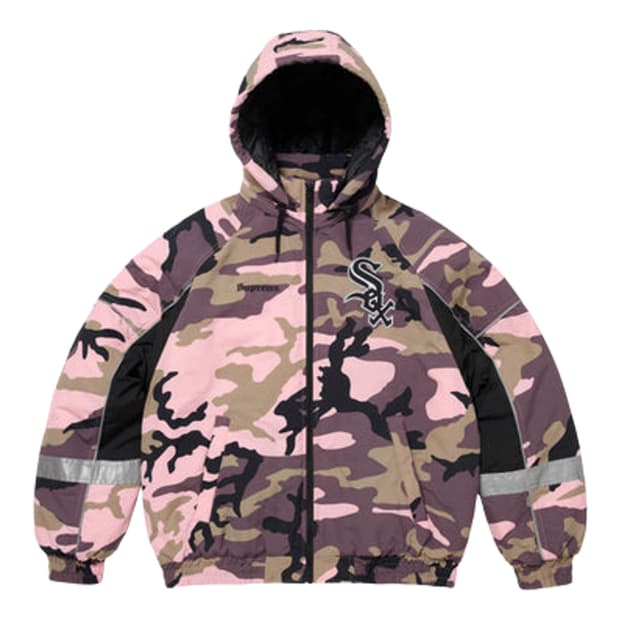 슈프림 x 시카고 화이트 삭스 스타디움 자켓 핑크 카모