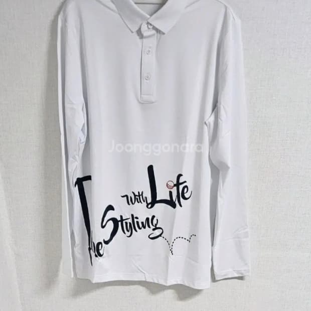 JDX 골프웨어멀티스포츠흰색기능성스판긴팔폴로티L새상품미사용